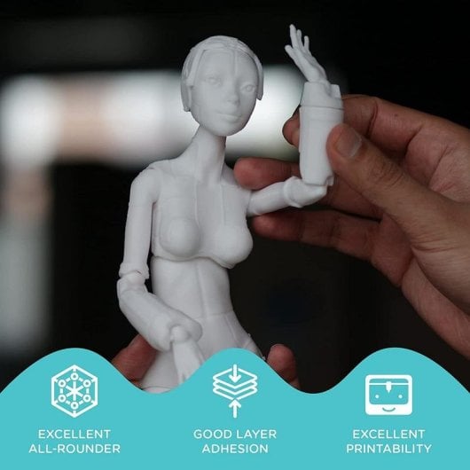 Filamento PETG Polymaker PolyLite PB01002 Blanco 1,75 mm Gran Claridad Fácil Impresión