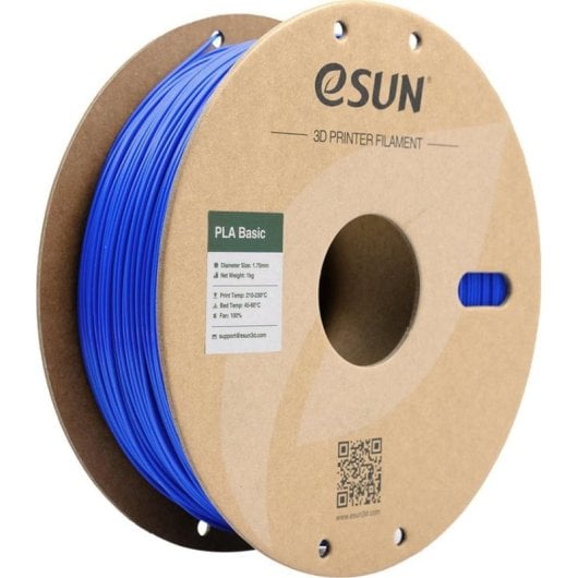Filamento PLA eSUN PLA-Basic175U1P1 Azul 1,75 mm Alta Fluidez Fácil Impressão