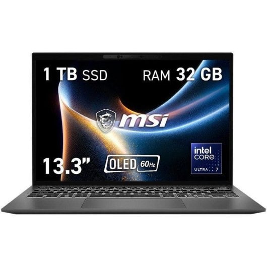 Portátil MSI Prestige 13 AI+ A3MG-005ES 13.3" Intel Core Ultra 7 355 32GB 1TB SSD Gráficos Intel UMA Windows 11