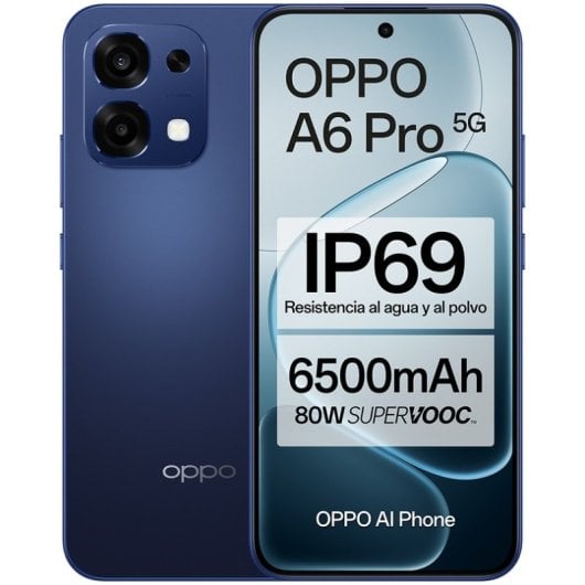 Oppo A6 Pro 8GB 256GB 6.57" AMOLED 120Hz 5G Dual SIM 6500mAh 80W Android 15 Blau
