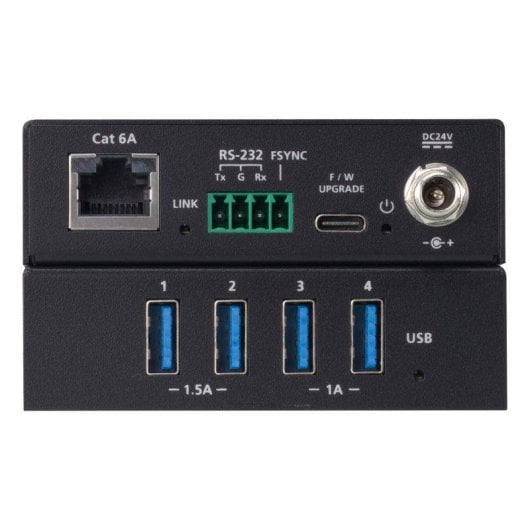 Extensor de rede Aten UCE33100 4x USB 3.0 100 m Cat6a Preto