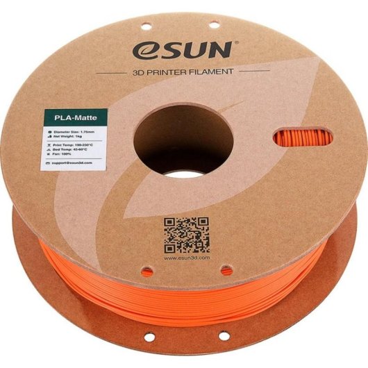 Filamento PLA Matte eSUN PLA-MT175O-TA1P1 Arancione 1,75 mm Matt Facile Stampa