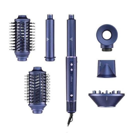 Multistyler Ufesa Pro Glam Silk 1400W Coanda Ionique 3 Températures 6 Accessoires Bleu
