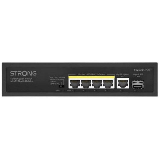 Switch Strong SW5011POE+ 6 Porte Gigabit PoE+ VLAN SFP Desktop