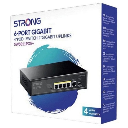 Switch Strong SW5011POE+ 6 Porte Gigabit PoE+ VLAN SFP Desktop