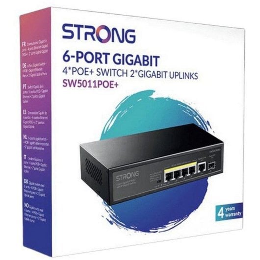 Switch Strong SW5011POE+ 6 Porte Gigabit PoE+ VLAN SFP Desktop