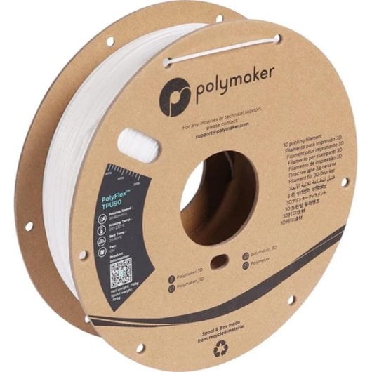 Polymaker PolyFlex TPU90 TPU-Filament, transparent, 1,75 mm, flexibel, UV-beständig