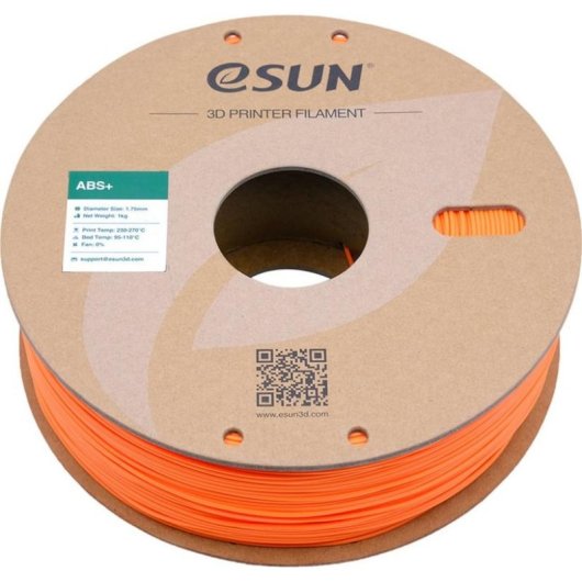 Filamento ABS eSUN ABS+ Naranja 1,75 mm Alta Resistencia Fácil Impresión