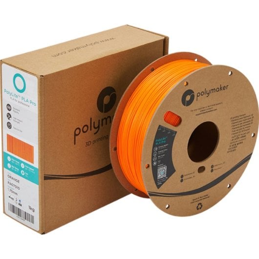 Filament PLA Polymaker PolyLite PLA PRO Orange 1,75 mm Haute Rigidité Résilience