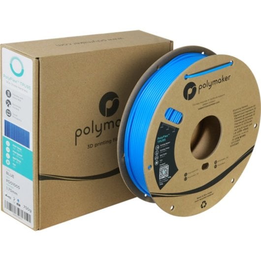 Filament TPU Polymaker PolyFlex PD01005 Bleu 1,75 mm Flexible Impression Facile