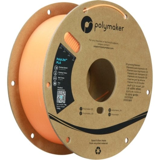 Filamento PLA Polymaker PolyLite PA02090 Arancione 1,75 mm Luminous Brilla al Buio