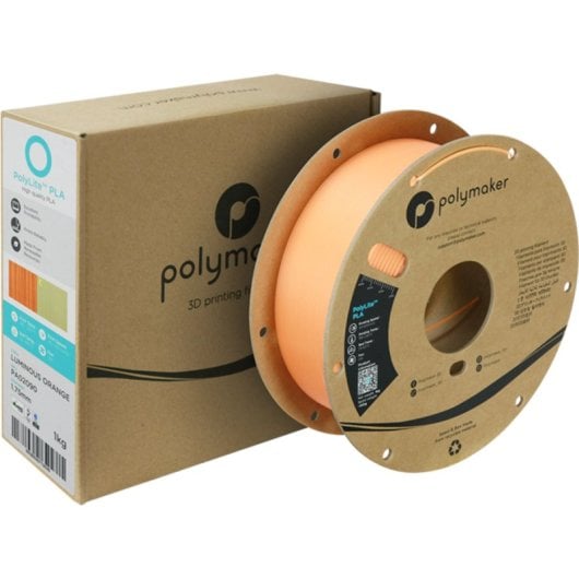 Filamento PLA Polymaker PolyLite PA02090 Arancione 1,75 mm Luminous Brilla al Buio