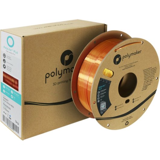 Filamento PLA Polymaker PolyLite Dual Silk Multicolor 1,75 mm Acabado Sedoso Fácil Impresión