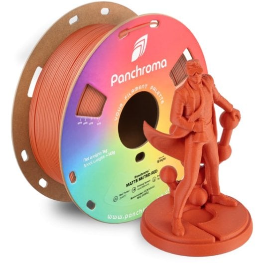 Filamento PLA Polymaker Panchroma Matte Rosso 1,75 mm Finitura Opaca Stampa Facile
