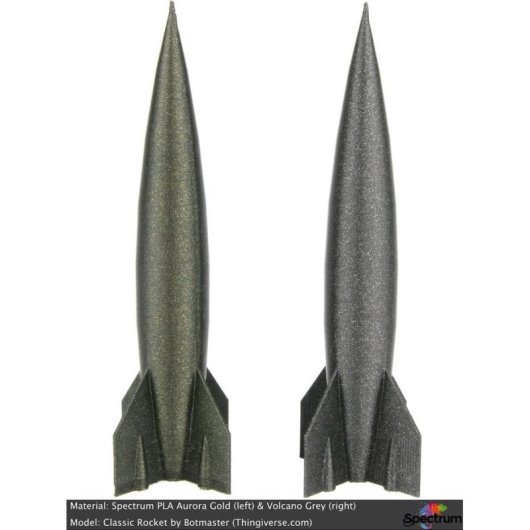 Filamento PLA Spectrum 80162 Glitter Grigio/Argento 1,75 mm Brillante Facile Stampa