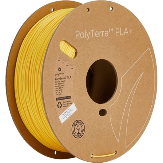 Filamento PLA+ Polymaker PolyTerra Amarillo 1,75 mm Alta Resistencia Mate