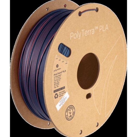 Filamento PLA Polymaker PolyTerra PA04026 Multicolor 1,75 mm Degradé Sustentável
