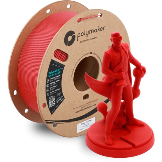 Filamento HT-PLA-GF Polymaker PA18007 Rosso 1,75 mm Alta Resistenza Termica