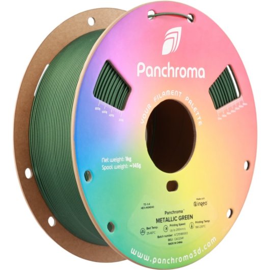 Filamento PLA Polymaker Panchroma Metallic 1,75 mm Brillo Metálico Fácil Impresión