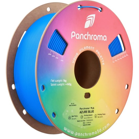 Filamento PLA Polymaker Panchroma CA19024 Azul 1,75 mm Alta Velocidad Fácil Impresión