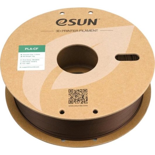 Filamento PLA con Fibra de Carbono eSUN PLA-CF175R1P1 Rojo 1,75 mm Mate Resistente Alta Velocidad
