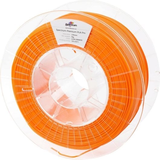 Filament PLA Pro Spectrum 80101 Orange 1,75 mm Haute Résistance Facile Extraction