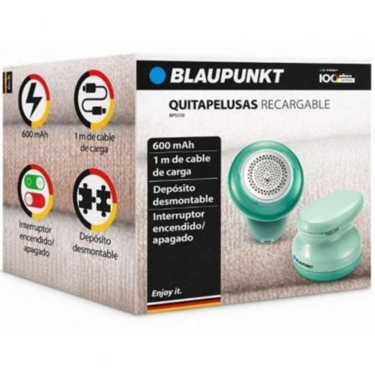 Quitapelusas Blaupunkt BP5018 recargable para ropa y tapicerías con depósito desmontable