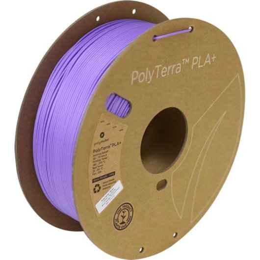Filamento PLA Polymaker PolyTerra PLA+ Violeta 1,75 mm Mayor Adhesión Ecológico