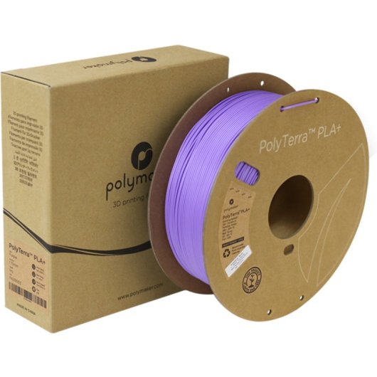 Filamento PLA Polymaker PolyTerra PLA+ Violeta 1,75 mm Mayor Adhesión Ecológico