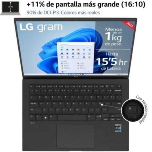 Portable LG Gram 14Z90R-Q.AP75B 14" Intel Core i7-1370P 32GB 512GB SSD Iris Xe Windows 11 Pro