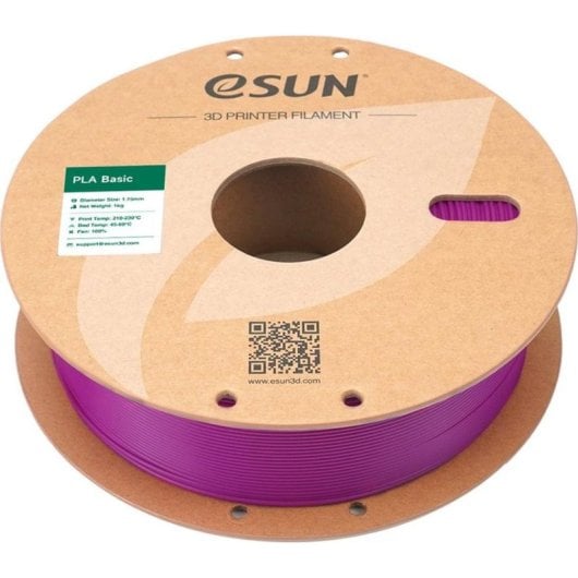 Filament PLA Basic eSUN PLA-Basic175Z1P1 Violet 1,75 mm Haute Vitesse Facile à Imprimer