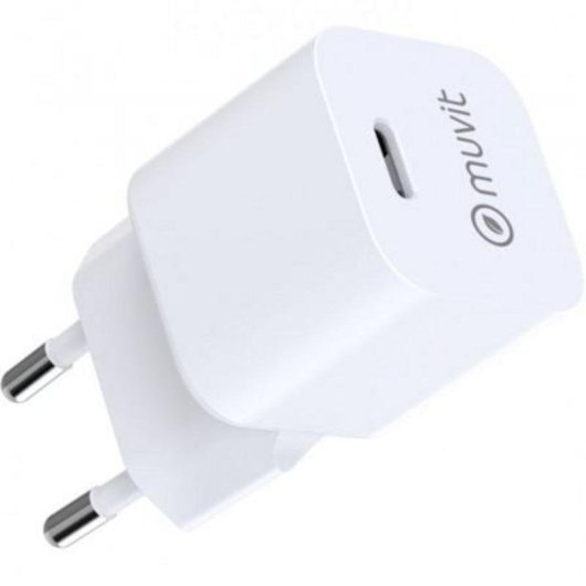 Carregador de parede Muvit SN-TC201JD1E020A USB-C 20W bioresina compacto PD