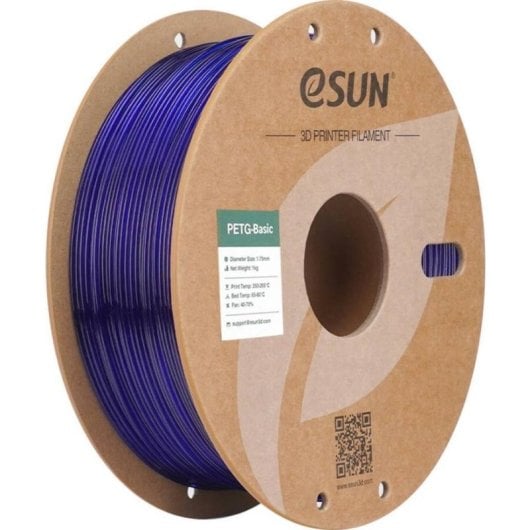 Filament PETG eSUN PETG-Basic175T-U1P1 Bleu 1,75 mm Haute Résistance