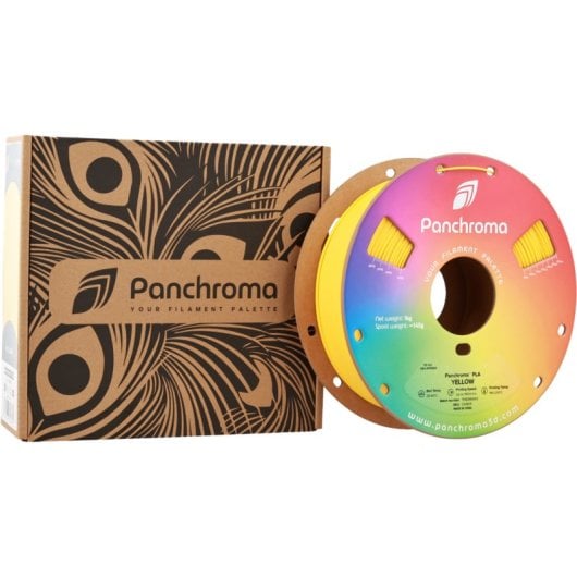 Filamento PLA Polymaker Panchroma Basic Amarillo 1,75 mm Alta Velocidad Fácil Impresión