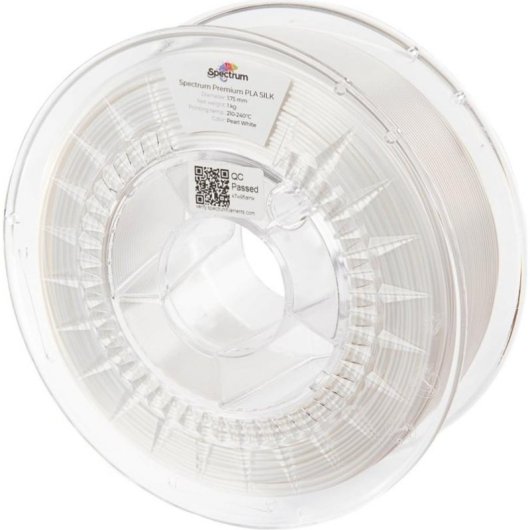 Filamento PLA Spectrum 80448 Blanco 1,75 mm Satinado Visibilidad Reducida Fácil Impresión
