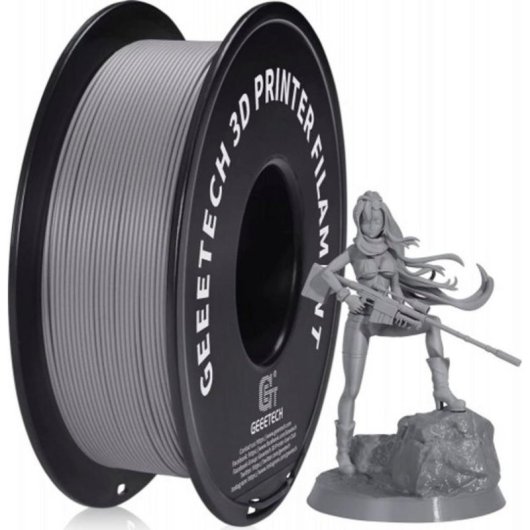 Filament PLA GEEETECH 700-001-1369 Grau 1,75 mm Matt Einfache Verarbeitung
