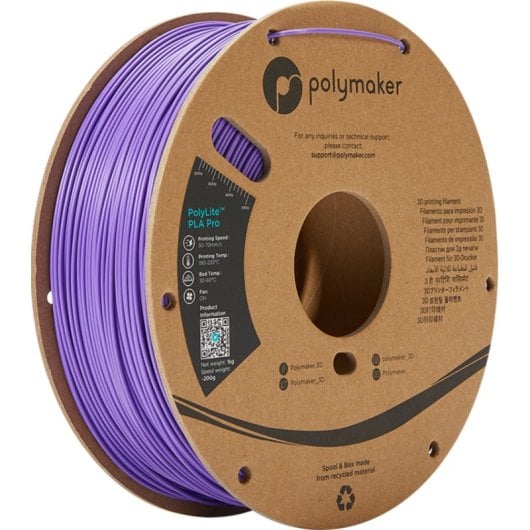 Filamento PLA Polymaker PolyLite PLA PRO Violetta 1,75 mm Alta Resilienza