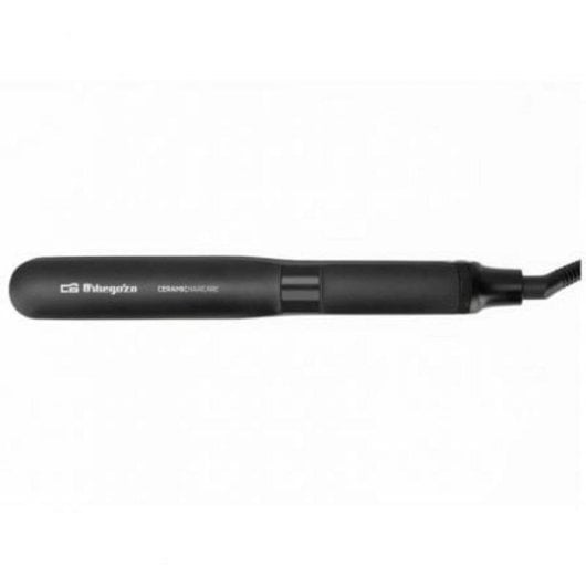 Prancha de Cabelo Cerâmica Iónica Orbegozo PL 3510 220ºC Temperatura Regulável Placas Extra Longas LED Preto