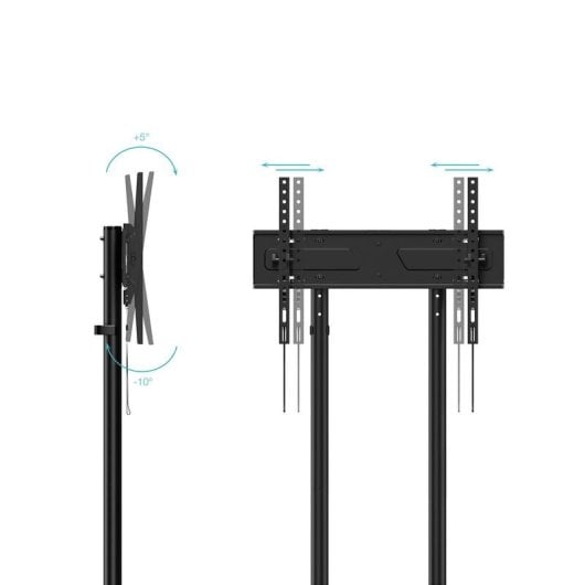 Supporto TV TooQ KEFRÉN FS1150M-B 37-70 pollici con ruote, inclinabile, nero