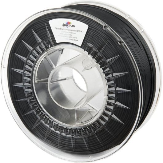 Filamento HIPS Spectrum 80078 Nero 1,75 mm Alta Resistenza Facile Stampa