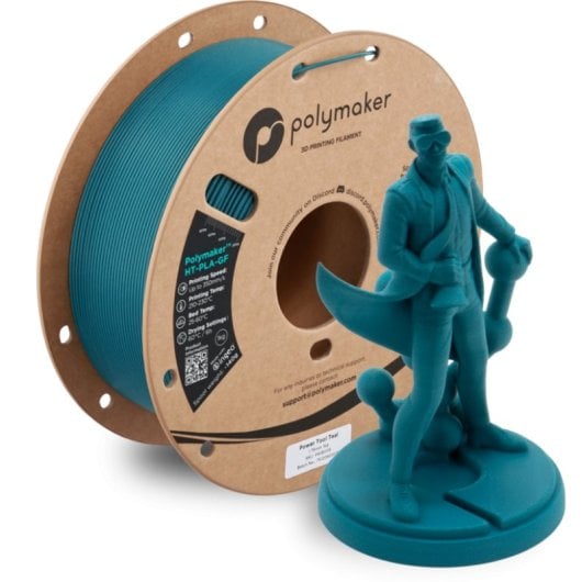 Filament PLA technique Polymaker HT-PLA-GF Turquoise 1,75 mm Haute résistance thermique