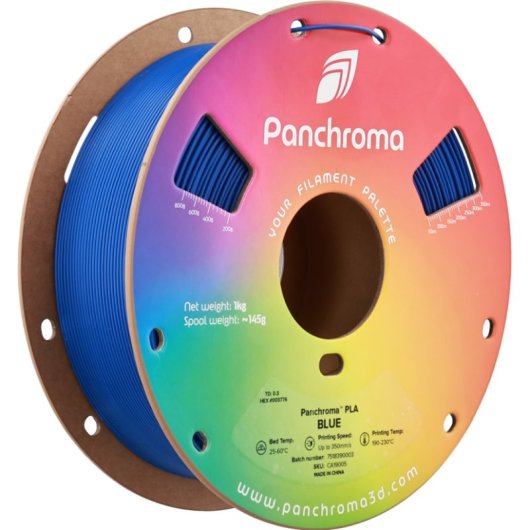 Filamento PLA Polymaker Panchroma CA19005 Azul 1,75 mm Alta Velocidad Fácil Impresión