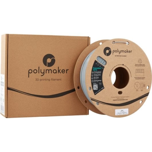 Filamento PETG Polymaker PB05003 Cinza/Prateado 1,75 mm Alta Velocidade UV