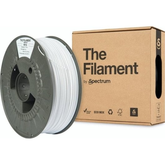Filamento PETG The Filament TF-24016 Bianco 1,75 mm Caricatore Plastica Riciclata