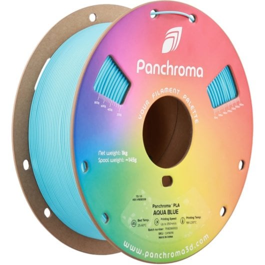 Filamento PLA Polymaker Panchroma CA19016 Azul 1,75 mm Alta Velocidad Fácil Impresión