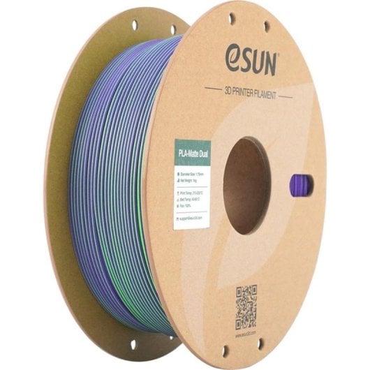 Filament PLA eSUN PLA-Matte Dual PLA-MTD175B-GZ1P1 Multicolor 1,75 mm Matt Bicolor