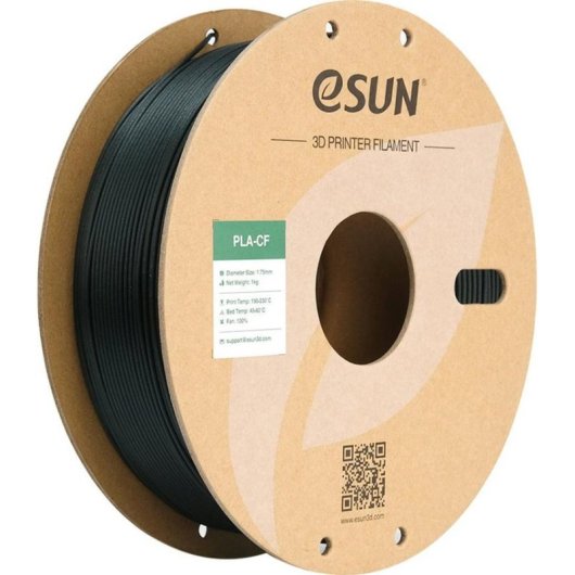 Filamento PLA-CF eSUN PLA-CF175G1P1 Verde 1,75 mm Fibra Carbono Alta Velocidade