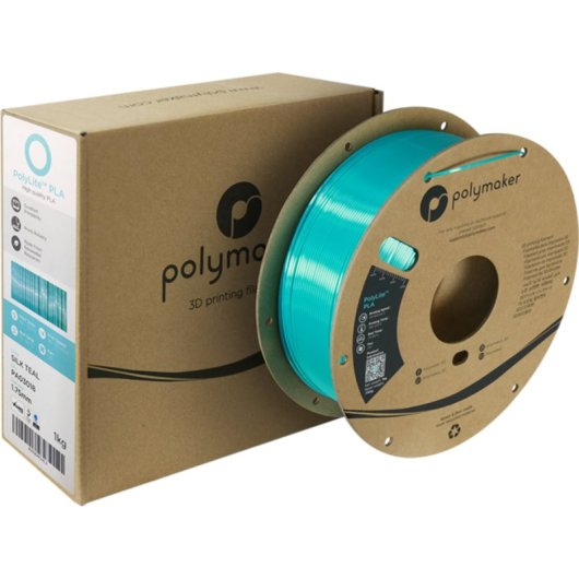 Filamento PLA Polymaker PolyLite PA03018 Turquesa 1,75 mm Sedoso Fácil Impresión