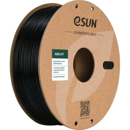 Filamento ABS eSUN ABS-HT Negro 1,75 mm Alta Temperatura Resistente