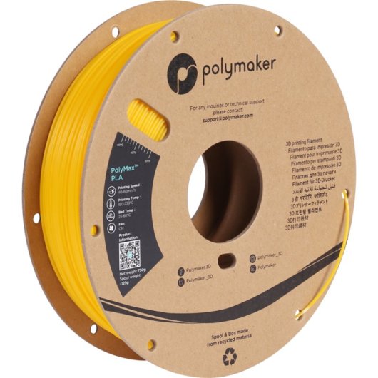 Filament PLA Polymaker PolyMax PA06007 Gelb 1,75 mm Jam-Free Technologie